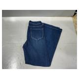 Womens Blue Denim Flare Jeans Size S