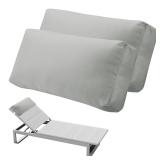 Rasugarlary Large Pool Chaise Lounge Pillows Gray