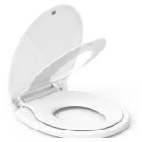 Garvee 17 Round Soft Close Toilet Seat White