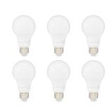 Amazon Basics LED Light Bulbs Soft White 6 Count