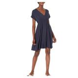 Amazon Essentials Surplice Dress Navy Large