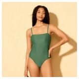 Shade  Shore Green Bandeau One-Piece Swimsuit M