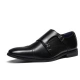 Bruno Marc Mens Monk Strap Loafers Black Size 12