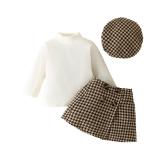 VISGOGO Toddler Girl Plaid Skirt Set 9-12M $20.99
