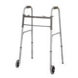 Medline Two Button Folding Walker Med Silver