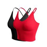 Design by Olivia Sports Bra 2-Pack BlackRed S-M