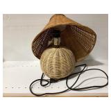 Hearth  Hand WoodRattan Accent Table Lamp New