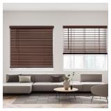 DEZ FURNISHINGS Faux Wood Blind 34.5x48 Brown