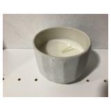 Hearth  Hand White 6oz Speckled Ceramic Candle