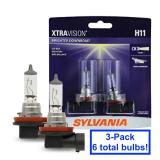 SYLVANIA H11 XtraVision Halogen Bulbs 3-Pack