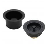 Westbrass 3-12 Sink Strainer  Flange Combo Black