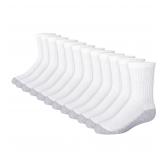 Hanes Boys Crew Athletic Socks 12-Pack White