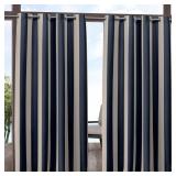Exclusive Home Canopy Stripe Curtains 54x96 Navy