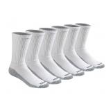 Dickies Mens Dri-tech Crew Socks White Medium