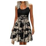 Yandino Womens Floral Summer Sundress Small