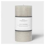 Threshold 6x3 Pillar Cozy Cashmere Candle Gray
