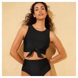Shade  Shore High Neck Bralette Top Black XL