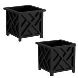 Lattice Design Planter Box 14.75-Inch