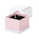 PANDORA Sparkling Pink Elevated Heart Ring