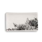DEMDACO Glossy Black White Spoon Rest 6 x 3.5 in