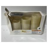 Threshold LED Pillar Candle Set with Remote