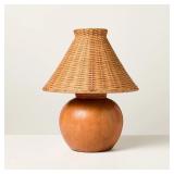 Hearth & Hand with Magnolia Wood Base Rattan Shade