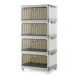 4-Tier Foldable Storage Organizer with Wheels