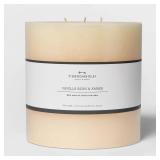 Threshold 3-Wick Vanilla Bean Amber Candle 6"x6"