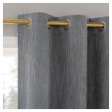 2pc Strie Blackout Grommet Curtain Panel 37"x63"