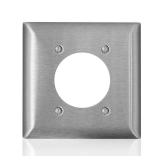 Leviton Sl703 2-Gang Magnetic Stainless Wallplate