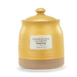 DEMDACO Yellow Stoneware Kindness Honey Pot 16 oz