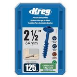 Kreg SML-C250B-125 Resistant Pocket Screws 2-1/2"