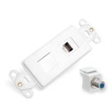 Leviton 41658-W Decora Wall Jack Insert Kit
