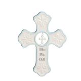 DEMDACO 7 Bless This Child Wall Cross Pink