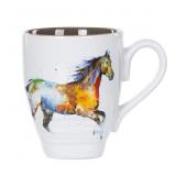 DEMDACO 16oz Running Horse Stoneware Mug