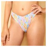 Wild Fable Floral Smocked Extra Cheeky Bikini XL