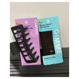 Gimme Hair Accessory Set Black Claw Clip 12 Bands