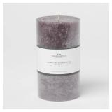 Threshold 7x4 Pillar Candle CharcoalBlack Teak