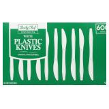 Heavyweight Disposable Plastic Knives White 600ct