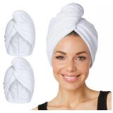 Turbie Twist Hair Towels Large 2-Pack Microfiber