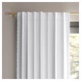 Threshold 50x84 Blackout Slub Curtain White