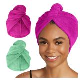 Turbie Twist Large Microfiber Hair Towel 2-Pack