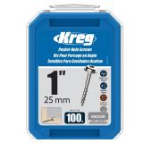Kreg 1 Pocket-Hole Screws 100ct Coarse Thread