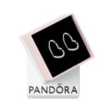 mm PANDORA Asymmetrical Heart Hoop Earrings