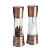 Cole Mason 7.5 Salt Pepper Mill Set Copper