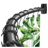 Wudkey 35-76 Adjustable Curved Shower Rod Black