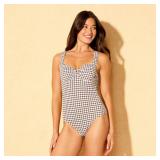 Shade  Shore Houndstooth Underwire One Piece L