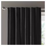 50"x63" Blackout Velvet Window Curtain Panel Black