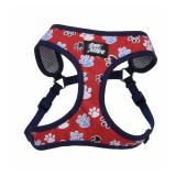 Coastal 14-16 Dog Harness Red Paw Print