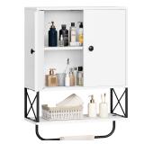 MAHANCRIS 18.9 Wall Cabinet White Medicine Shelf